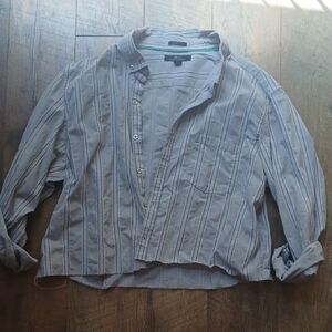 Marc Anthony Gray Casual Button Down Shirt